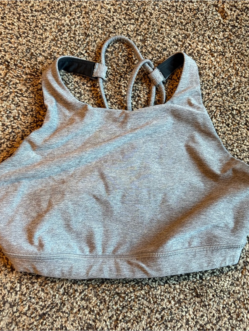 Lululemon High-Neck Sports Bralette in Heather Gray sz 2